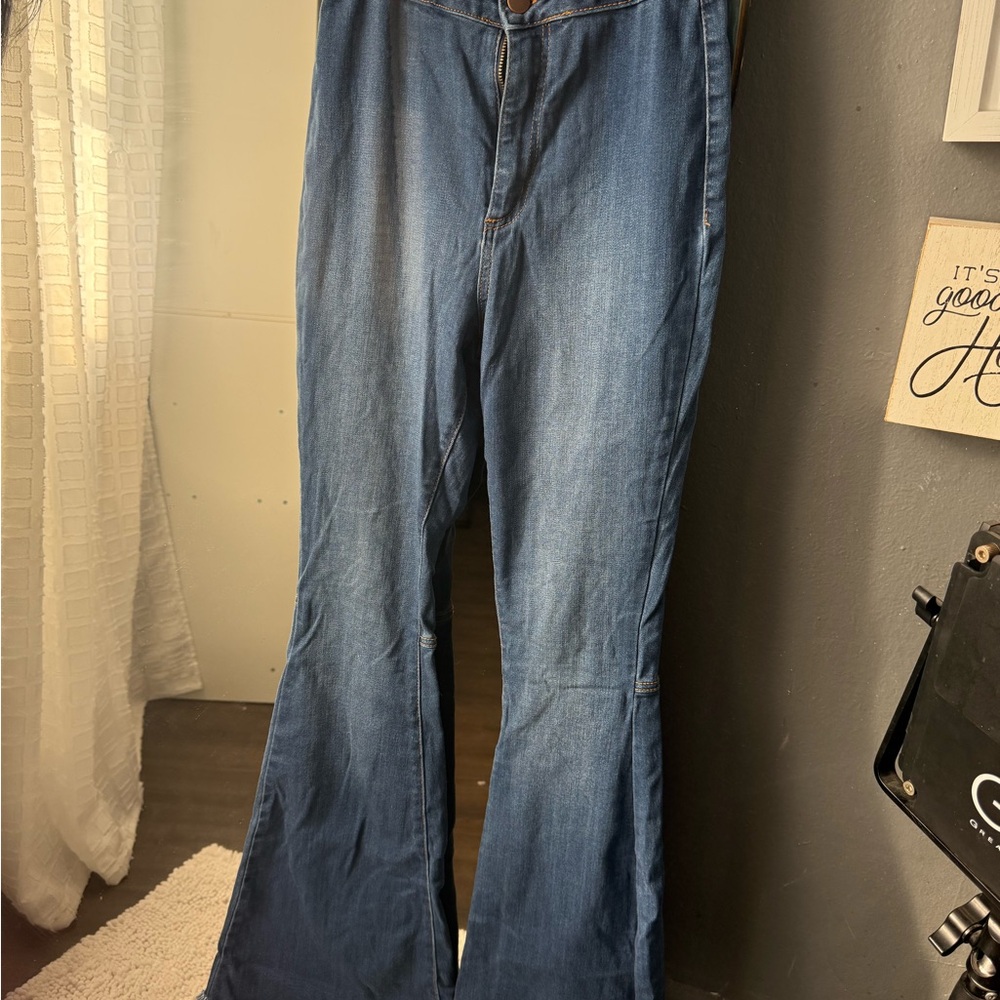 Fashion Nova Blue Flare & Wide Leg Jeans